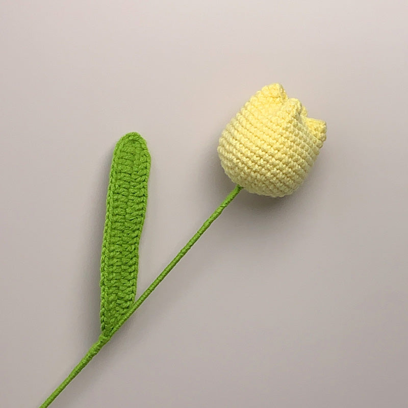 飽滿鬱金香－手工鉤針編織花