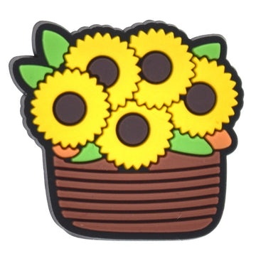 Sunflowers in a Woven Basket