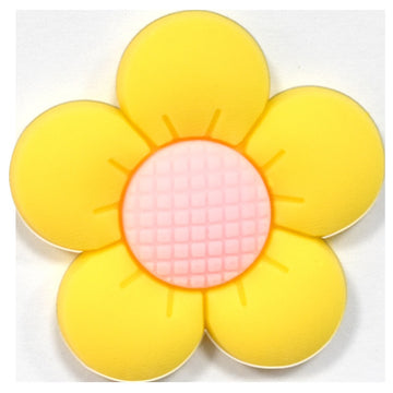 Yellow Flower with Pink Center