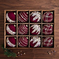 12-Piece Embellished Christmas Ball Set – Mixed Finish Gift Box