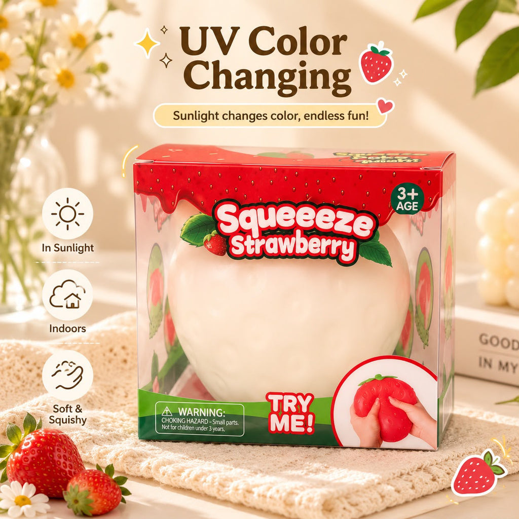 Color-Changing Strawberry Squishy Toy