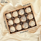 12-Piece Embellished Christmas Ball Set – Mixed Finish Gift Box