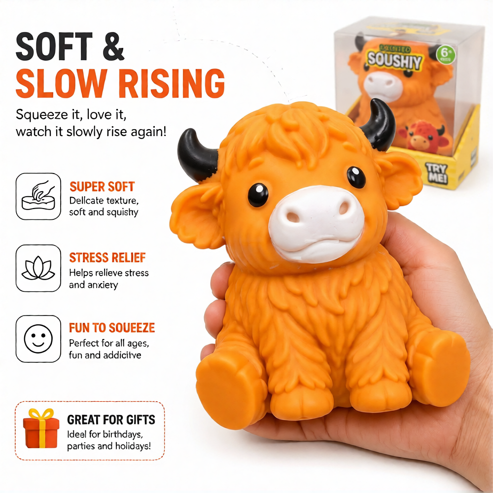 Jumbo Highland Cow Squishy